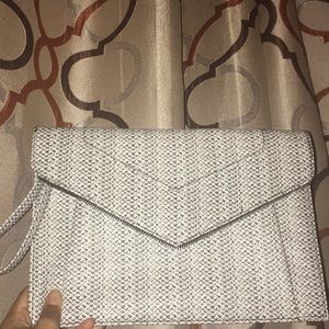 Faux Snake print clutch